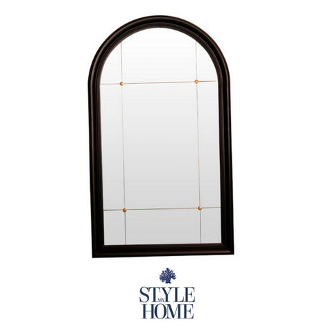 tall black arch mirror