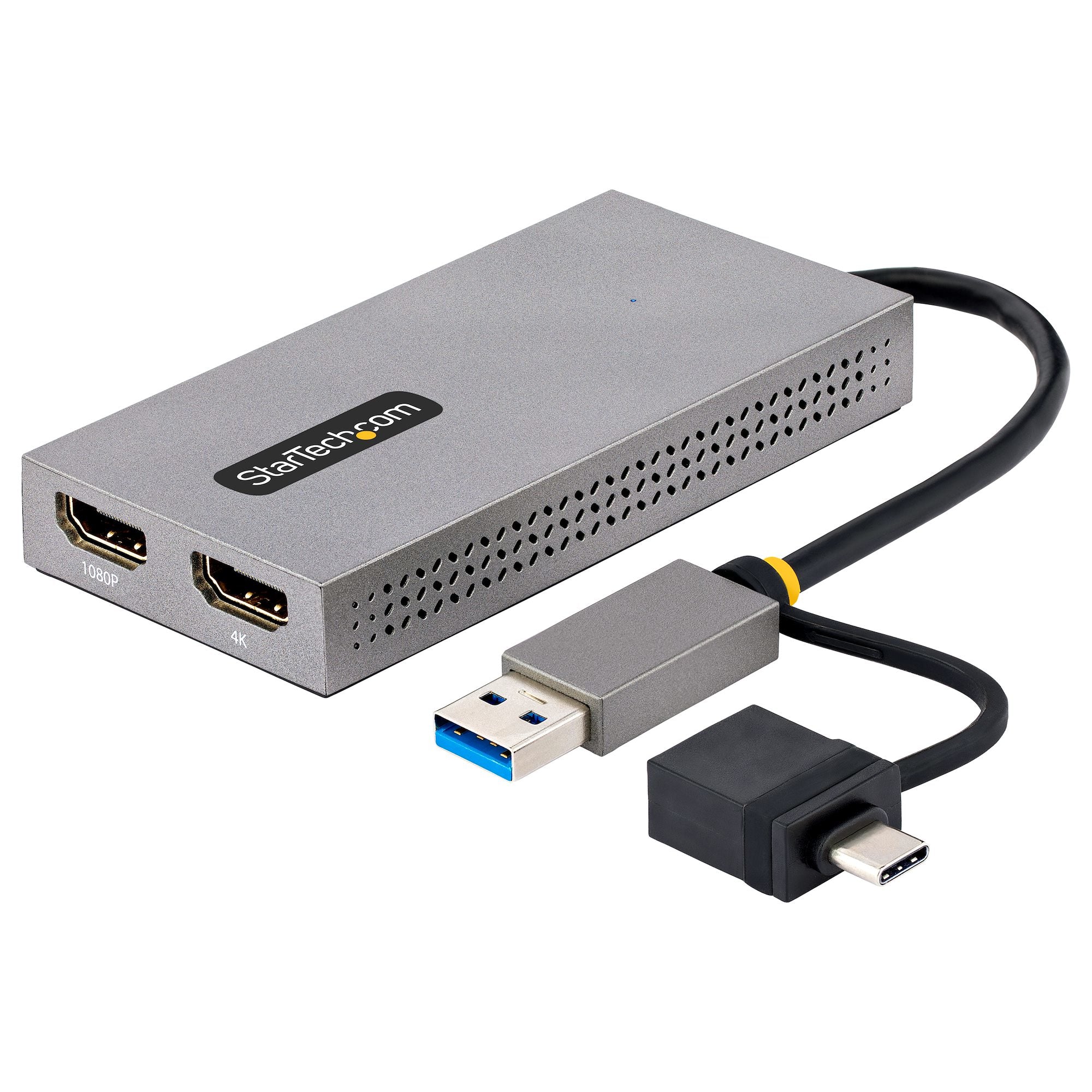 StarTech.com USB-C to Dual-HDMI Adapter - USB-C or A to 2x HDMI - 4K 6