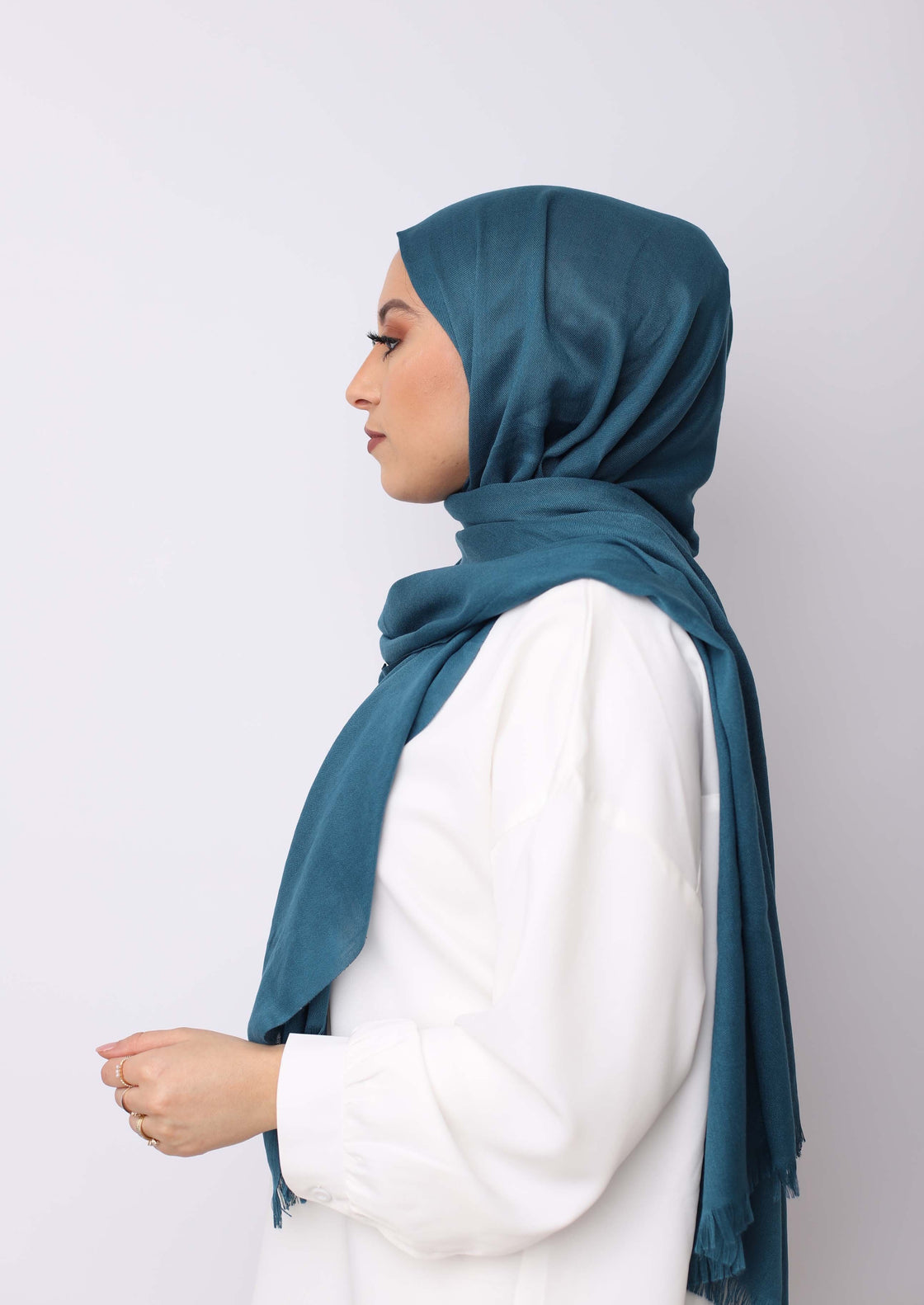  Pashmina  Bleu Canard SHAANE COLLECTION