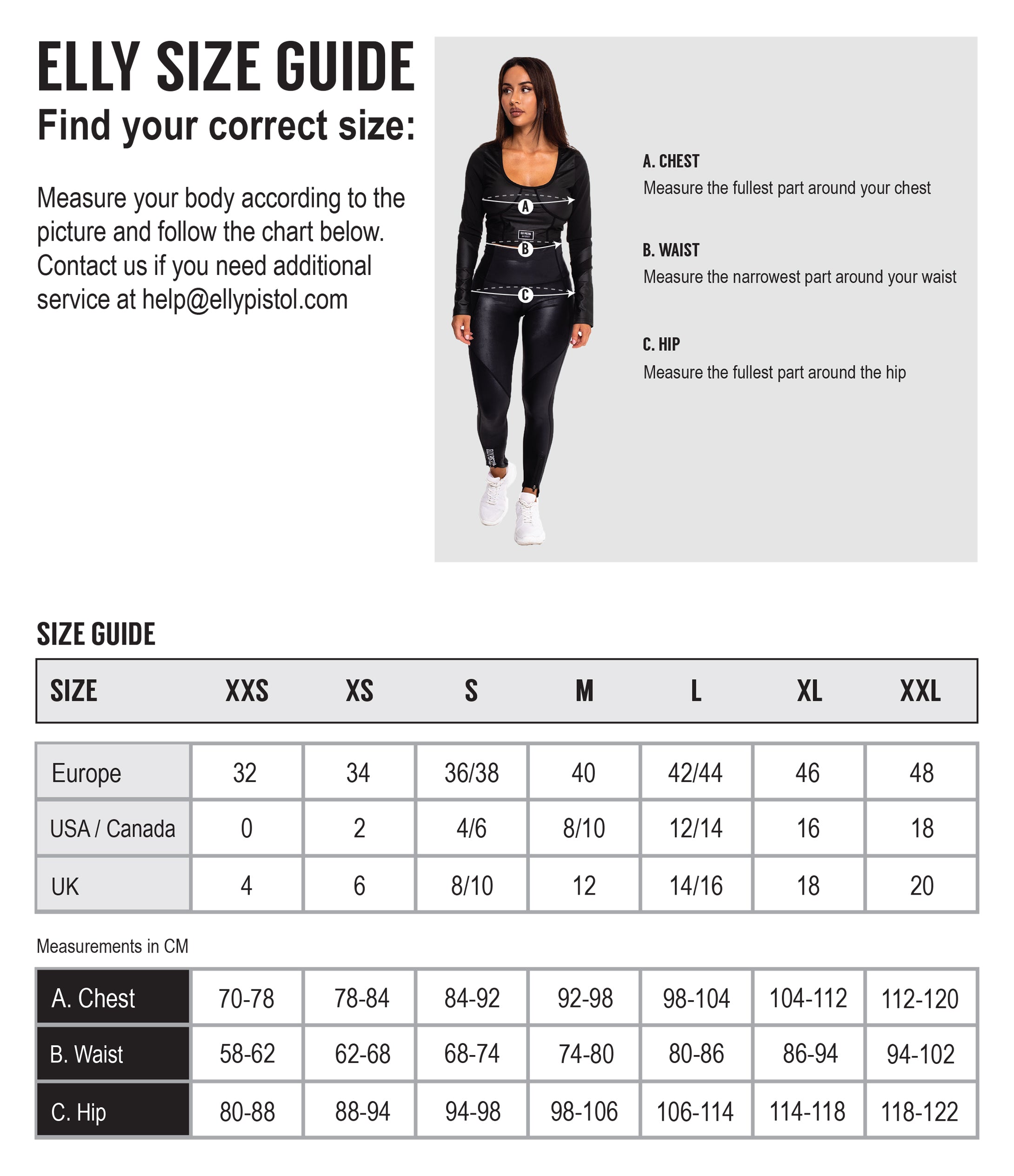 Elly Pistol Size Guide