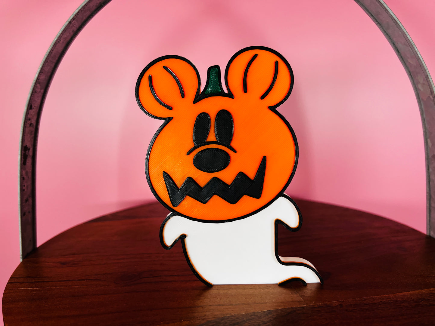 3D Disney Straw Topper Decoration Mickey Mouse Pumpkin Halloween  Jack-o-lantern