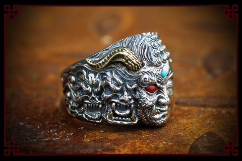 Buy 925 Sterling Silver Buddha Eye Ring, Buddha Statue Jewelry, Meditation  Jewelry, Buddha Eye, Buddha Face Ring, Chinese Antique Online in India -  Etsy