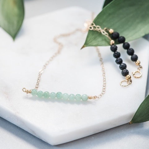 Jade Essential Oil Diffuser Necklace 