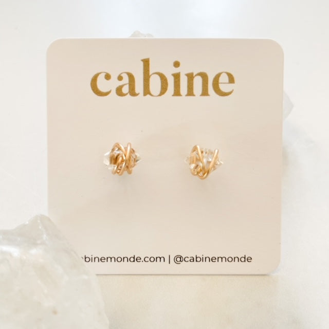 herkimer diamond studs