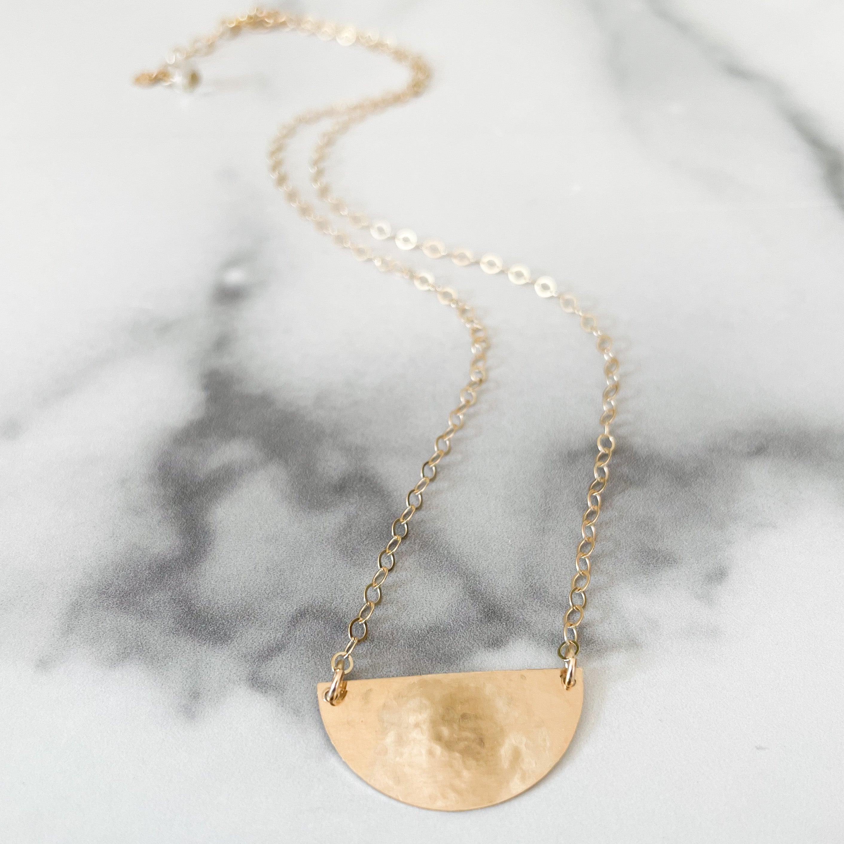 half moon layering necklace