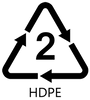 Recycling symbol 2 for HDPE rigid plastics