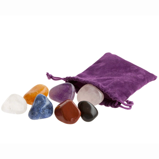 7 Chakra Stones for Healing with Pouch