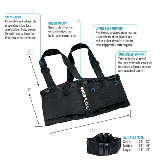 OBUSFORME Heated Comfort Support Back Belt