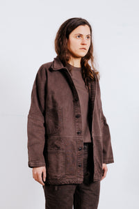 10-Pocket Maker Coat in Cutch Brown 10oz Organic Twill and Duck Canvas