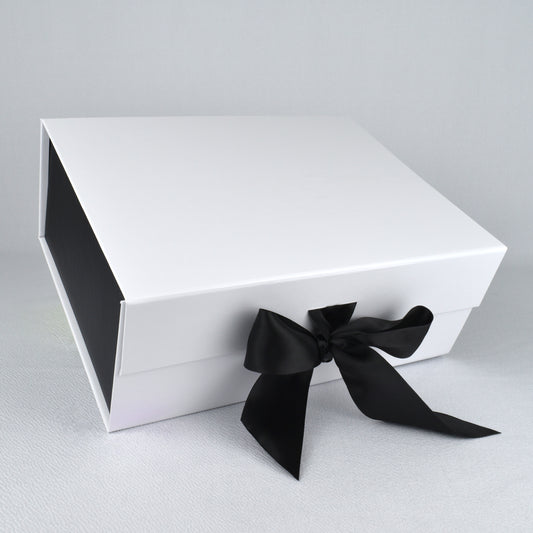 SQUARE Premium Gift Box with Pull-Up Ribbon & Magnetic Closure (8.75 x  8.75 x 2.55)
