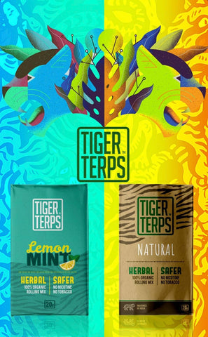 tiger terps lemon mint smoking herbal blend panda rolling 