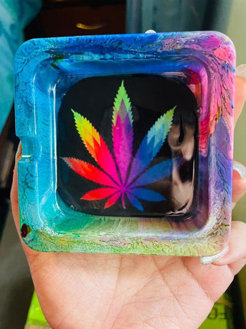 resin ashtray artwork panda rolling