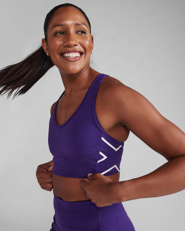 2XU Aero Medium Impact Womens Sports Bra - Black – Start Fitness
