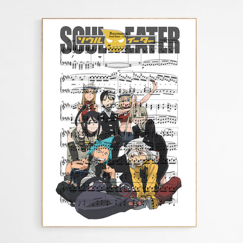 Vintage Anime Soul Eater HD Canvas Print Poster,Posters for Kids Room, Poster,Art Wall Decor for Living Room Bedroom