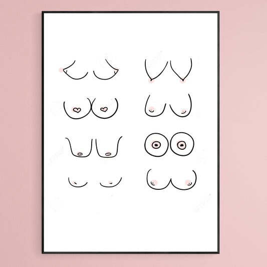 Free Boobs Art Print by befeministAF