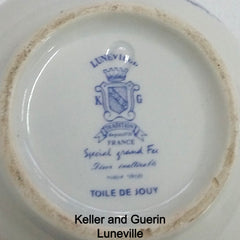 Pottery Mark Keller and Guerin Luneville France