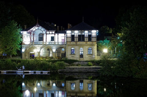 Sarreguemines at night