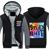Customizable Hoodie Full Zip Warm and Thick Plush Sweater Front and Back Print Offset Heat Transfer Print
