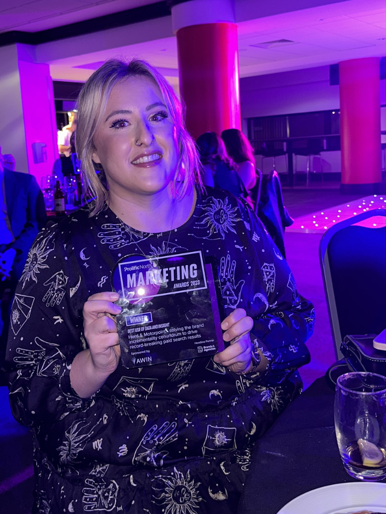 Ashleigh holding prolific north award