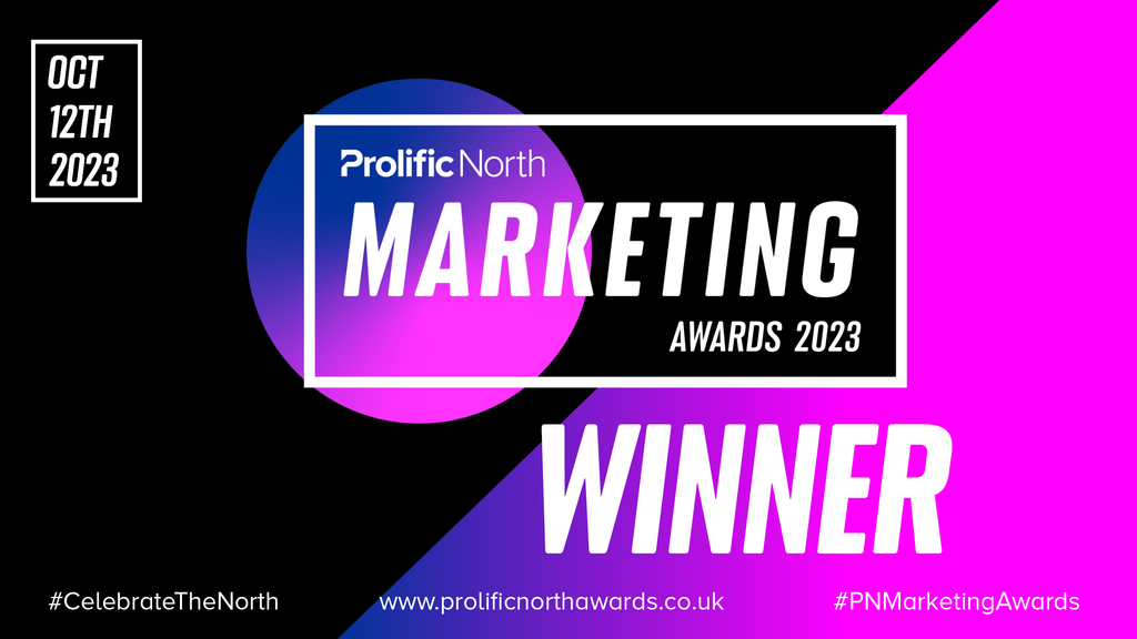 Prolific North Marketing award badge