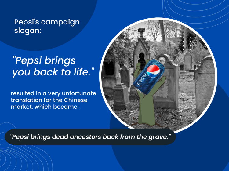 Pepsi slogan translation mistake for Chinese market