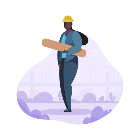 Illustration of construction worker