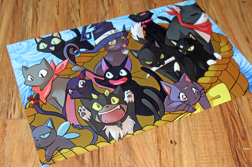 Anime Black Cats Print