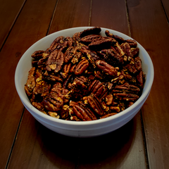 Spiced Pecans In A Bowl