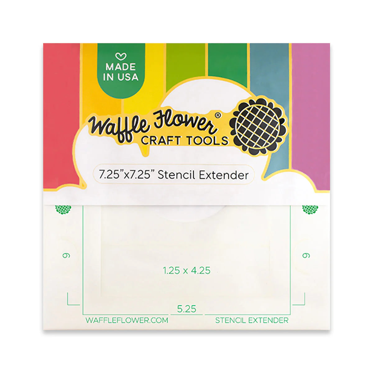 Crafting Tools: Waffle Flower Crafts-7.25x7.25 Stencil Extender