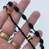 Handmade Necklace Pair - Black Beads