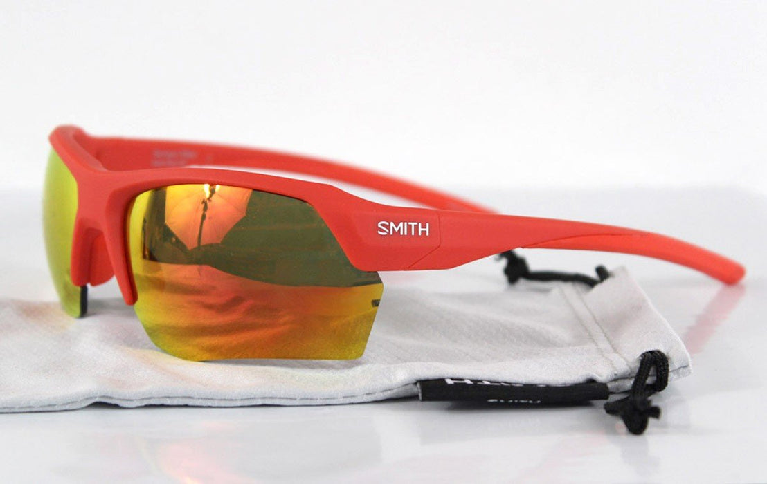 Smith Tempo Max Sunglasses Matte Rise Frame, Chromapop Sun Red