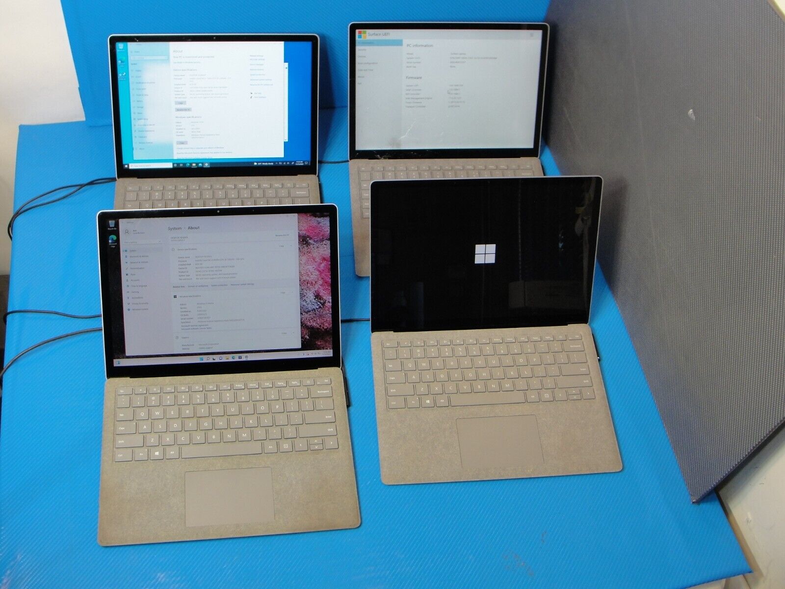 Lot of 4 Microsoft Surface Laptop 1769 i5-8250u i5-7300u /Parts Repair AS  IS /#4