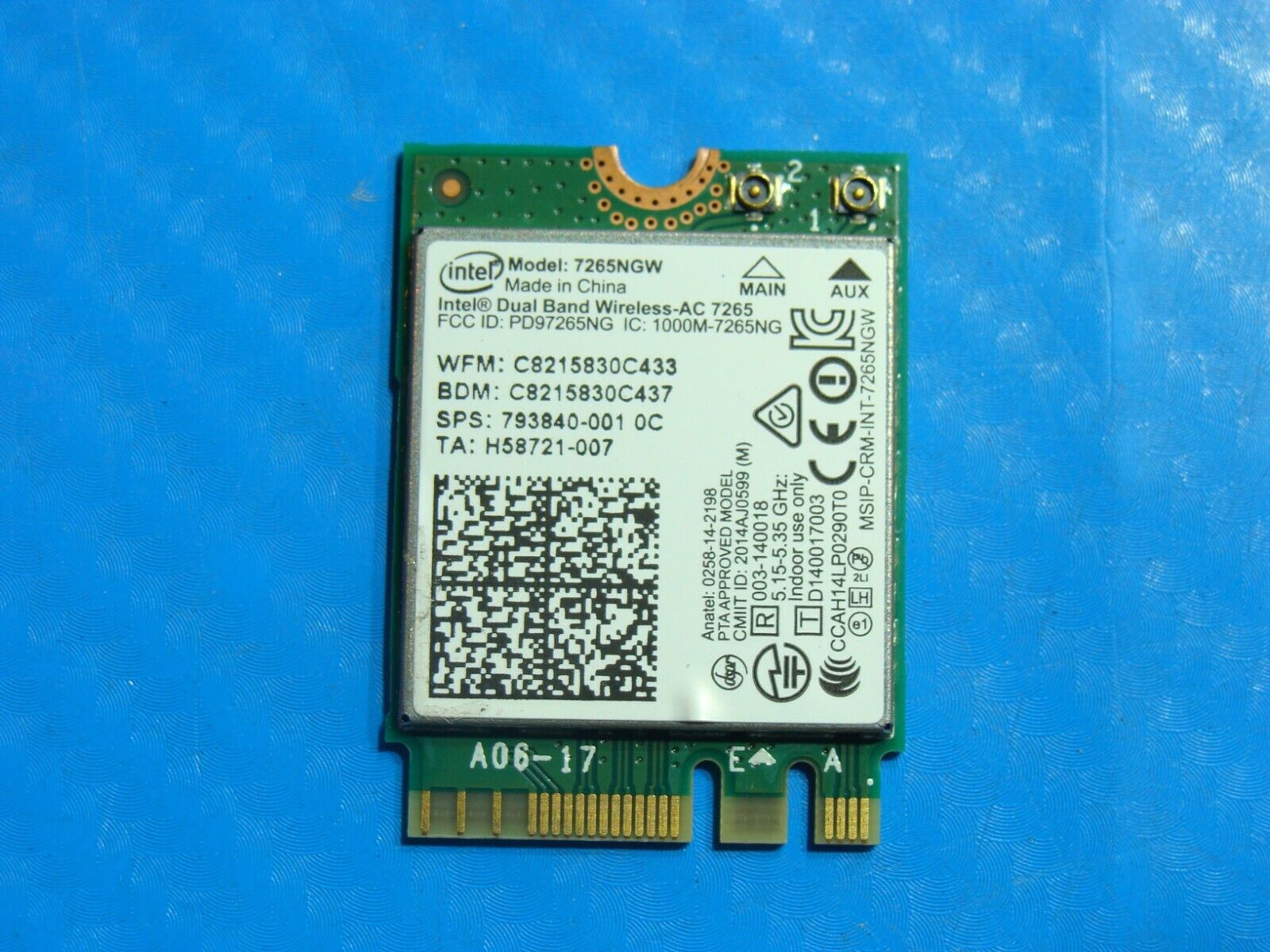 intel dual band wireless ac 7265 change password