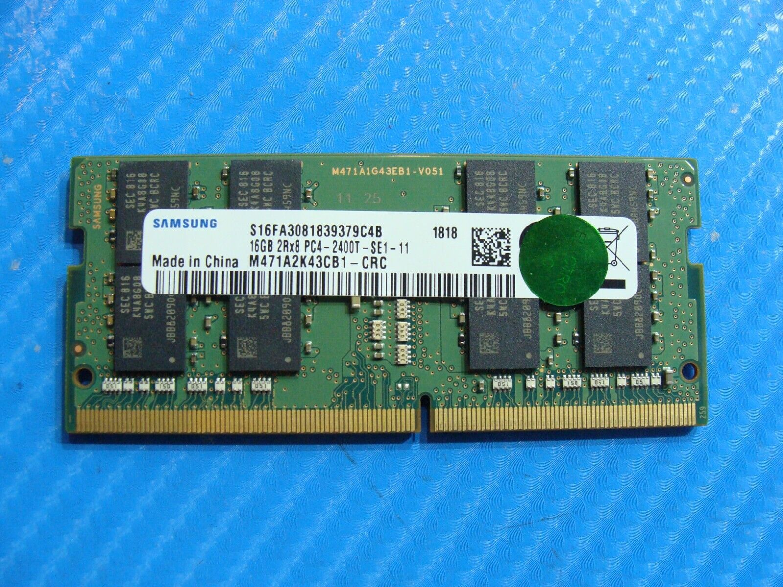 Lenovo T470S Samsung 16GB 2Rx8 PC4-2400T Memory RAM SO-DIMM