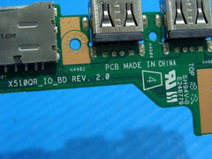 Asus VivoBook 15.6" F510QA-WB91 OEM Dual USB SD Card Reader Board w/Cable X510QR