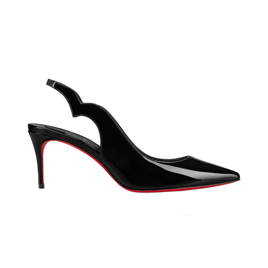 Christian Louboutin Black Patent Leather So Jenlove 100 Slingback