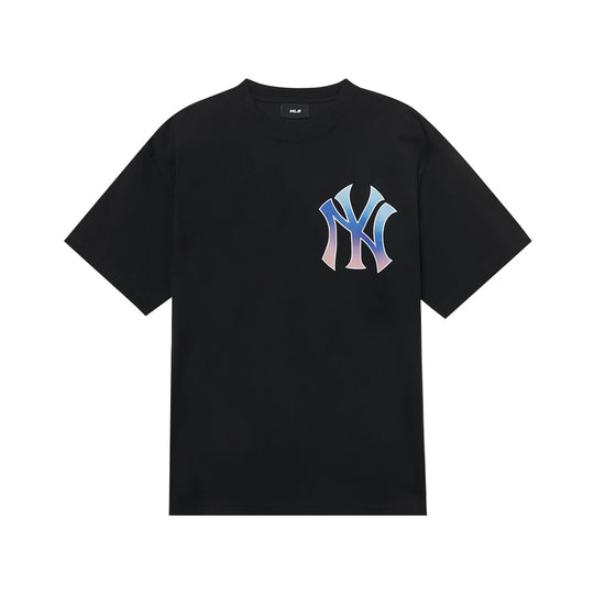 MLB Korea Unisex Monotive Oversized Short Sleeve Tee Shirt NY Yankees Black