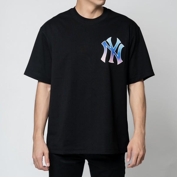 MLB Korea Unisex Pop Art Graphic Oversized Short Sleeve Tee Shirt NY Yankees Navy