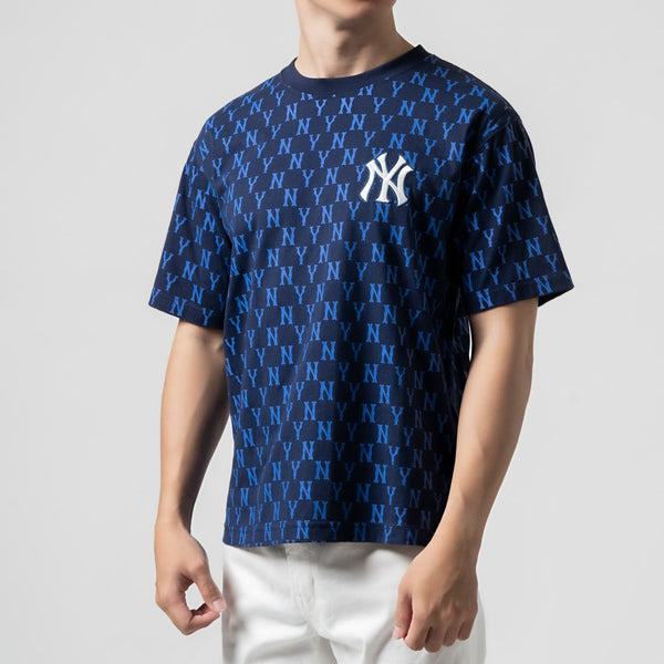 MLB Korea Monogram Unisex Street Style Logo T-Shirts (3ATSM0233