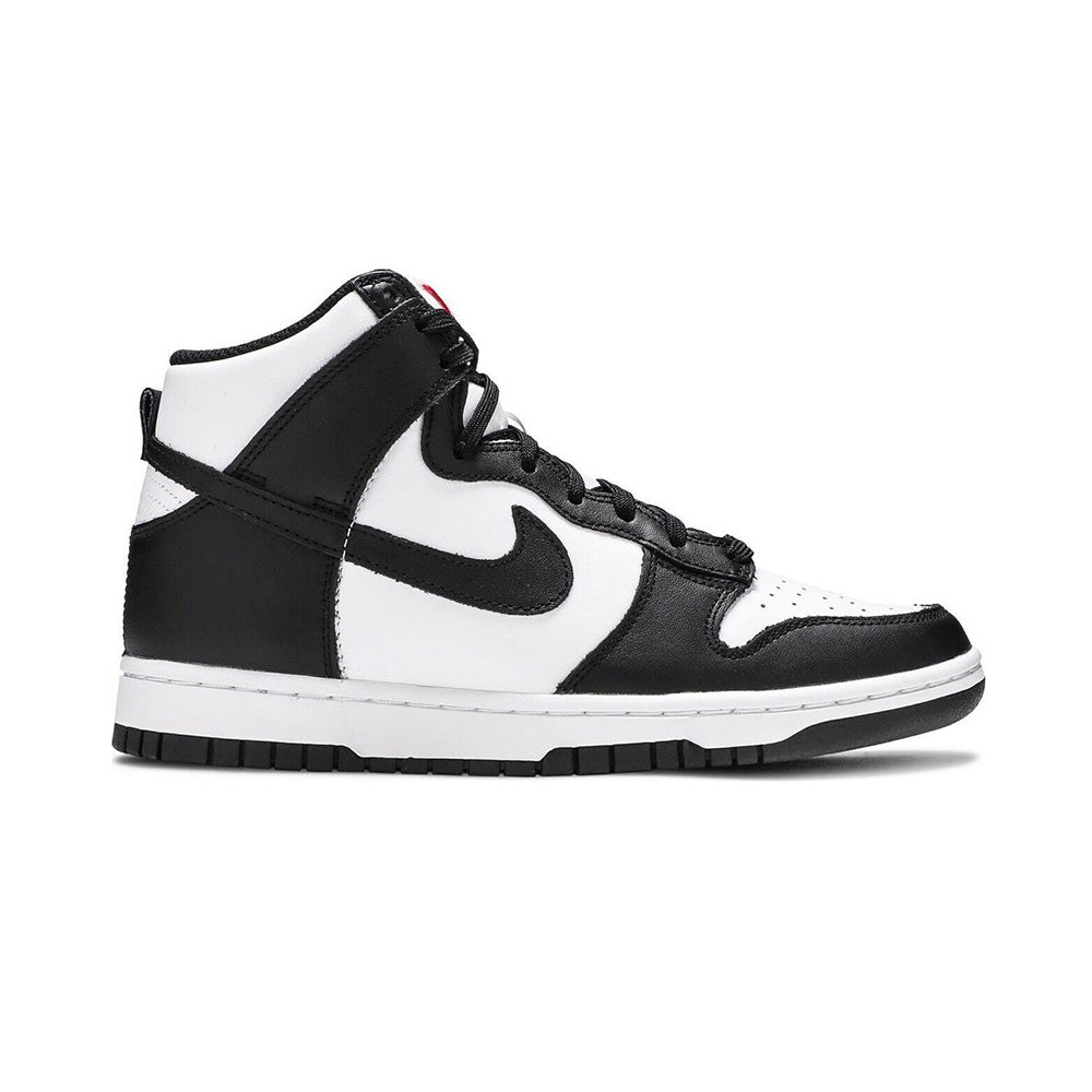 nike dunks high tops black and white