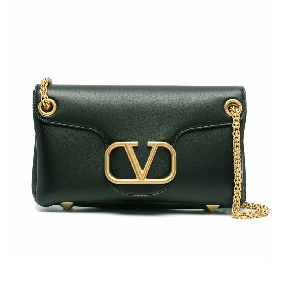 valentino green studded bag