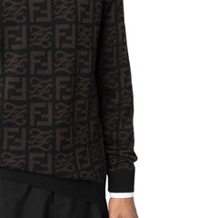 fendi faded ff motif jumper