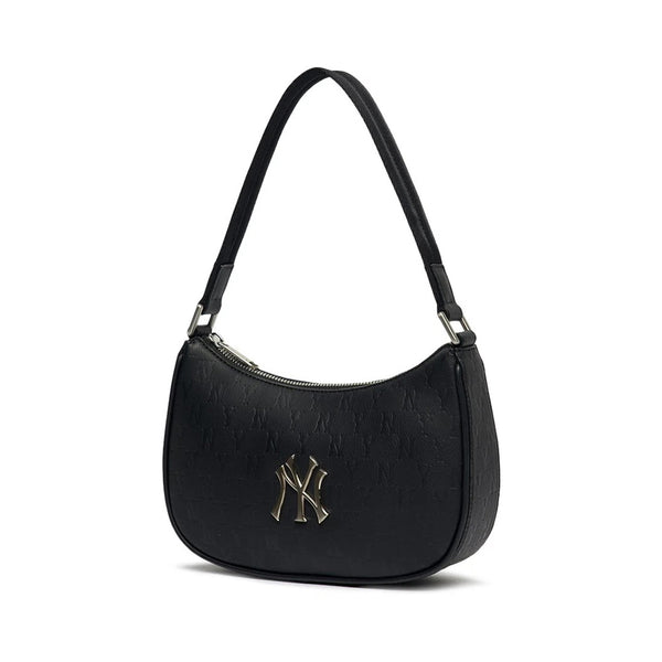 MLB Korea Basic Big Logo Canvas Bucket Bag NY Yankees Black