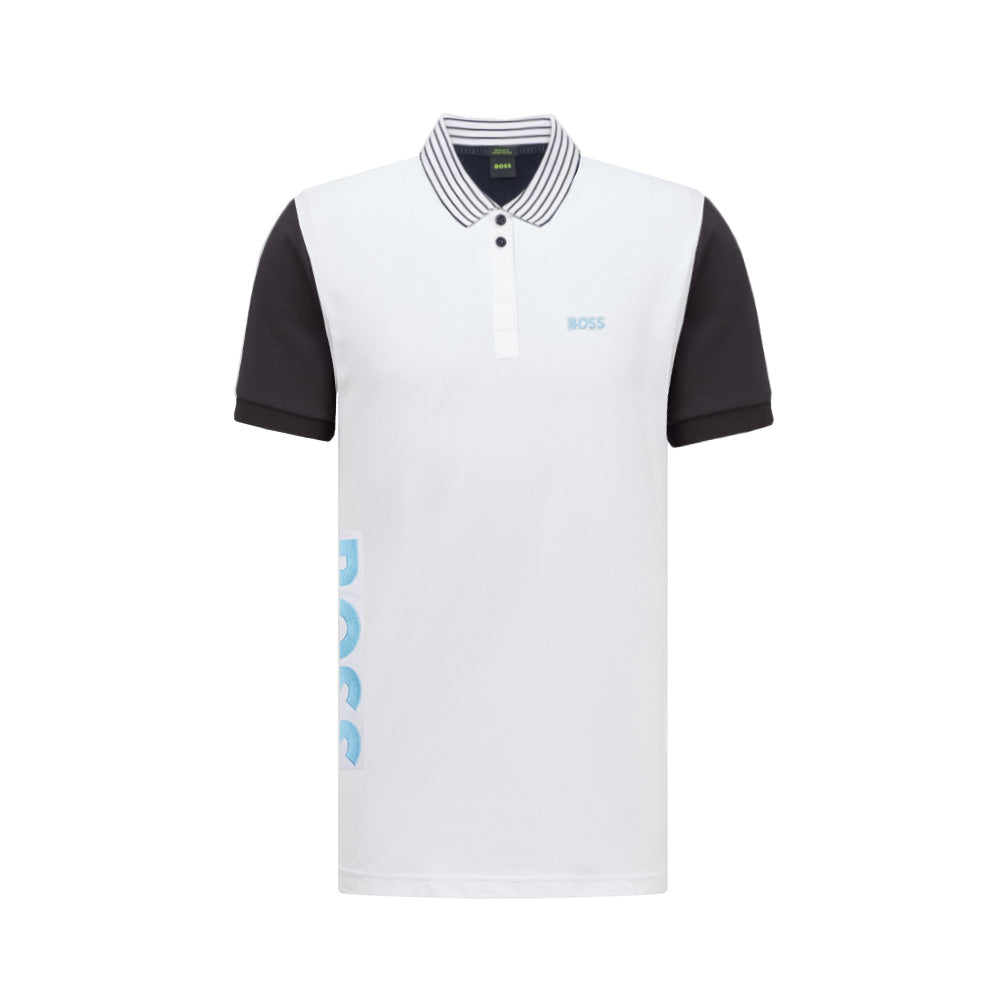 white boss polo shirt