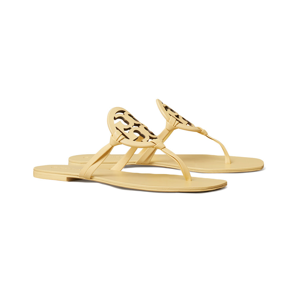 Tory Burch Miller Square Toe Sandals Flat Sweet Corn 