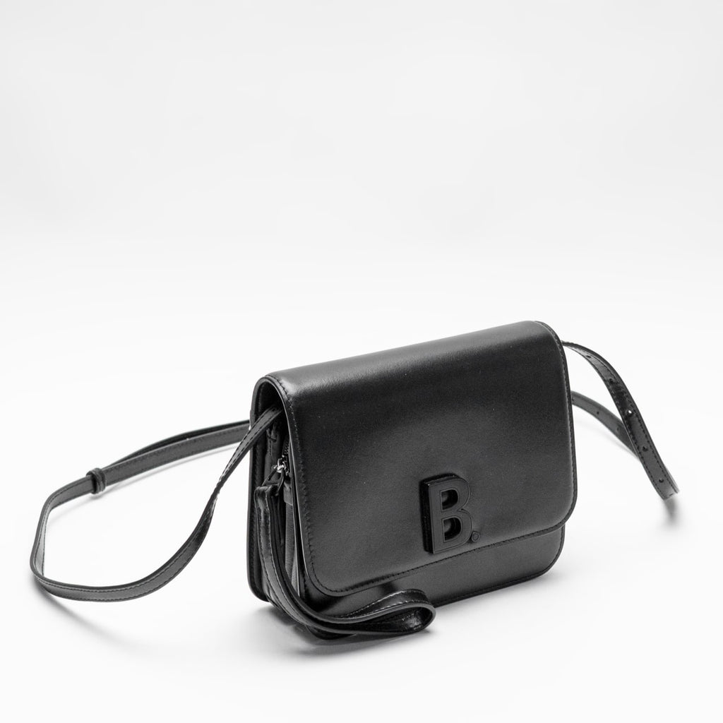 balenciaga medium b leather crossbody bag