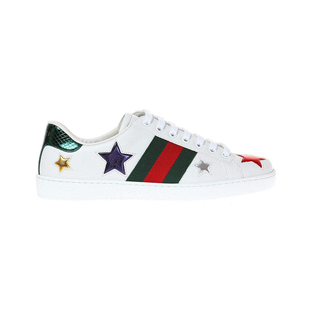 Gucci Ace Sneakers with Stars White 