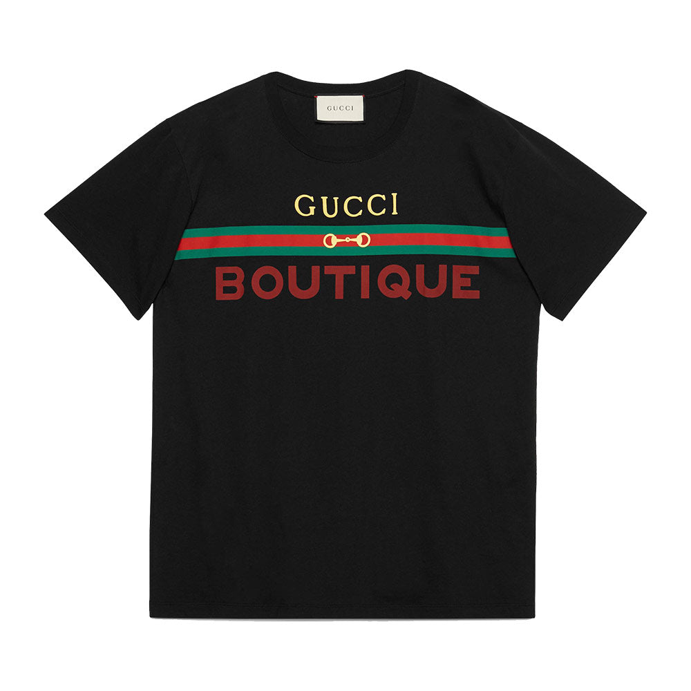 Gucci Boutique Print T-Shirt Black 