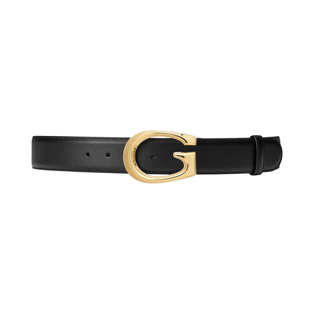 men gucci leather logo belt