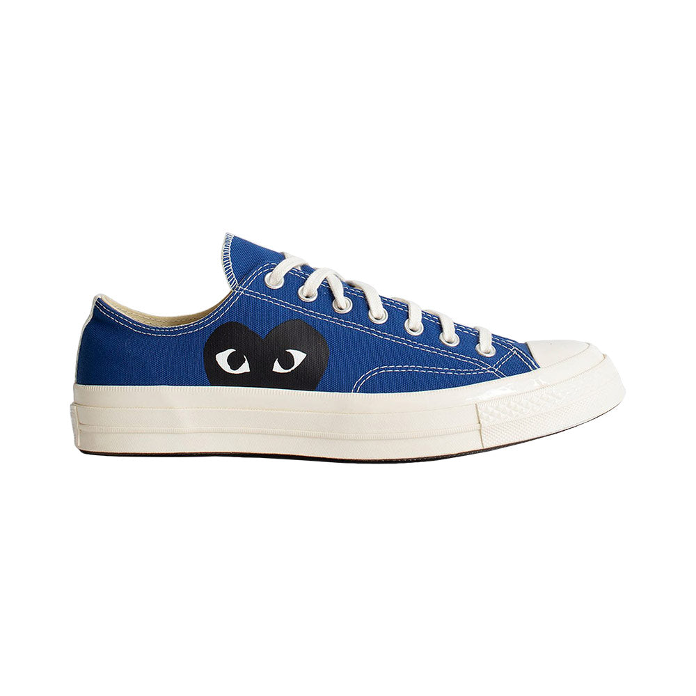 blue low top converse shoes